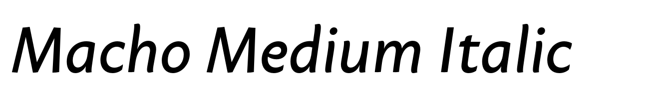 Macho Medium Italic